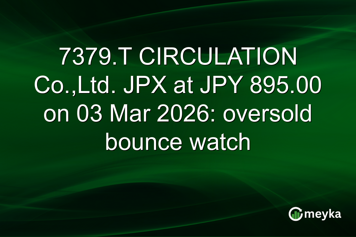 7379.T CIRCULATION Co.,Ltd. JPX at JPY 895.00 on 03 Mar 2026: oversold bounce watch