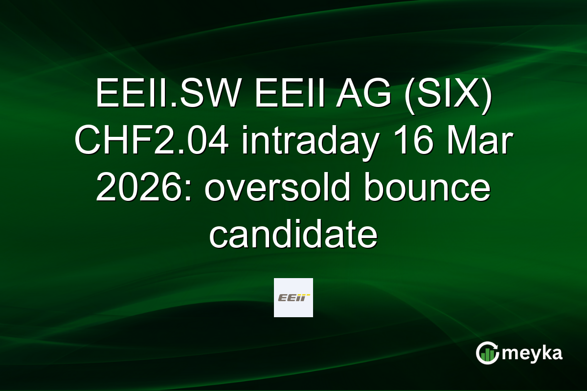 EEII.SW EEII AG (SIX) CHF2.04 intraday 16 Mar 2026: oversold bounce candidate