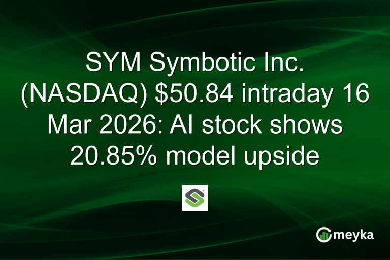 SYM Symbotic Inc. (NASDAQ) $50.84 intraday 16 Mar 2026: AI stock shows 20.85% model upside