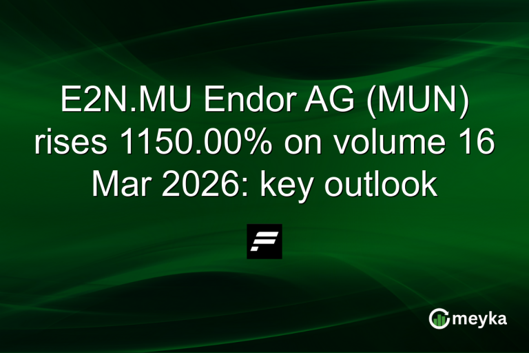 E2N.MU Endor AG (MUN) rises 1150.00% on volume 16 Mar 2026: key outlook