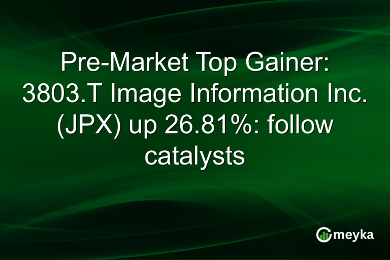 Pre-Market Top Gainer: 3803.T Image Information Inc. (JPX) up 26.81%: follow catalysts