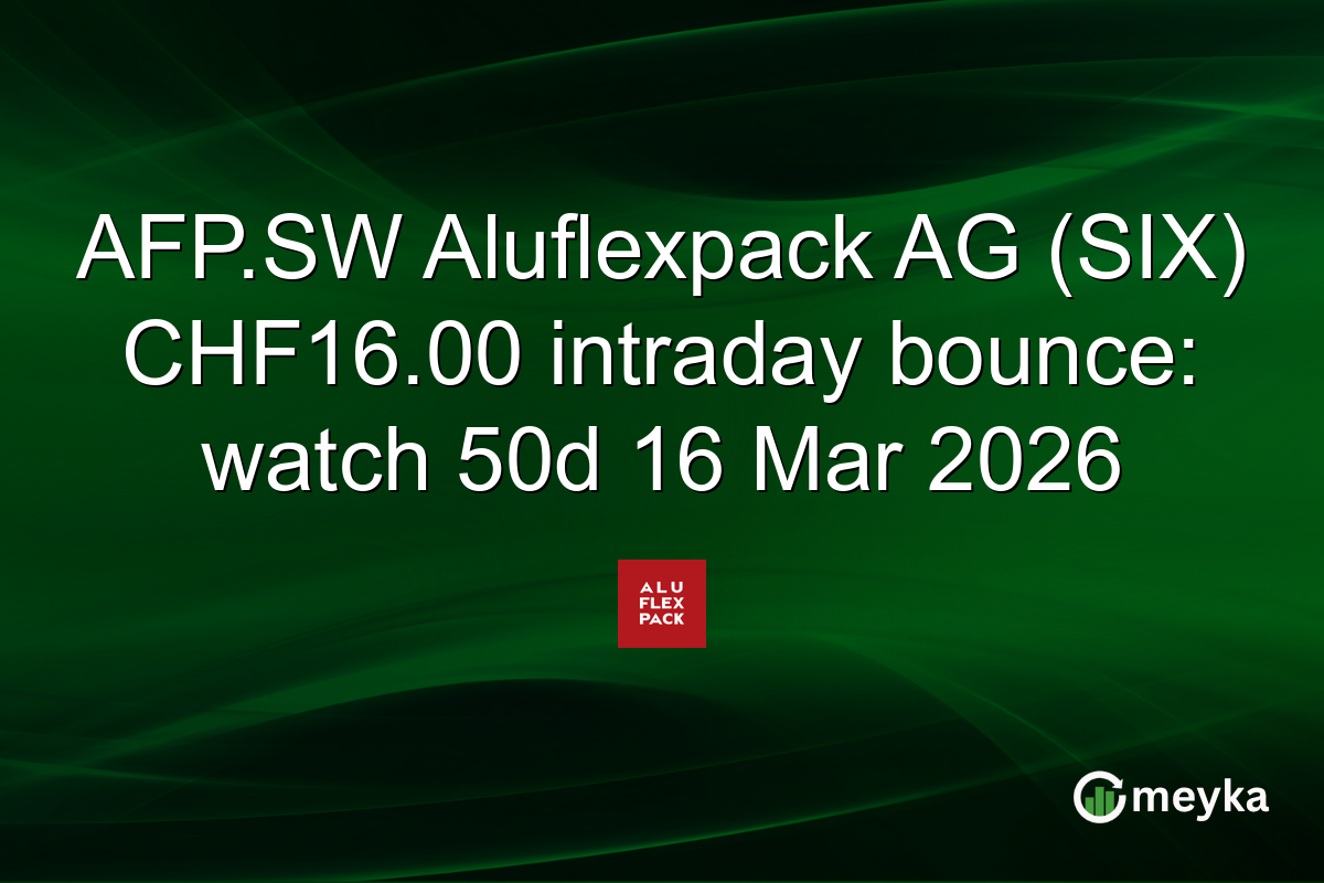 AFP.SW Aluflexpack AG (SIX) CHF16.00 intraday bounce: watch 50d 16 Mar 2026