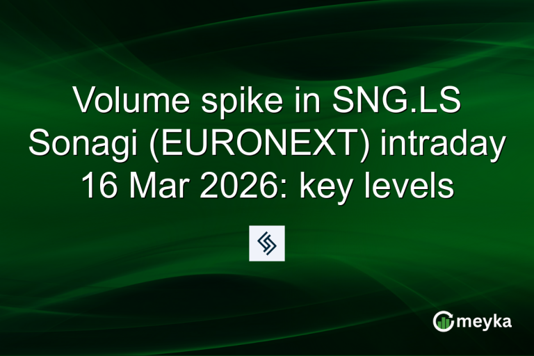 Volume spike in SNG.LS Sonagi (EURONEXT) intraday 16 Mar 2026: key levels