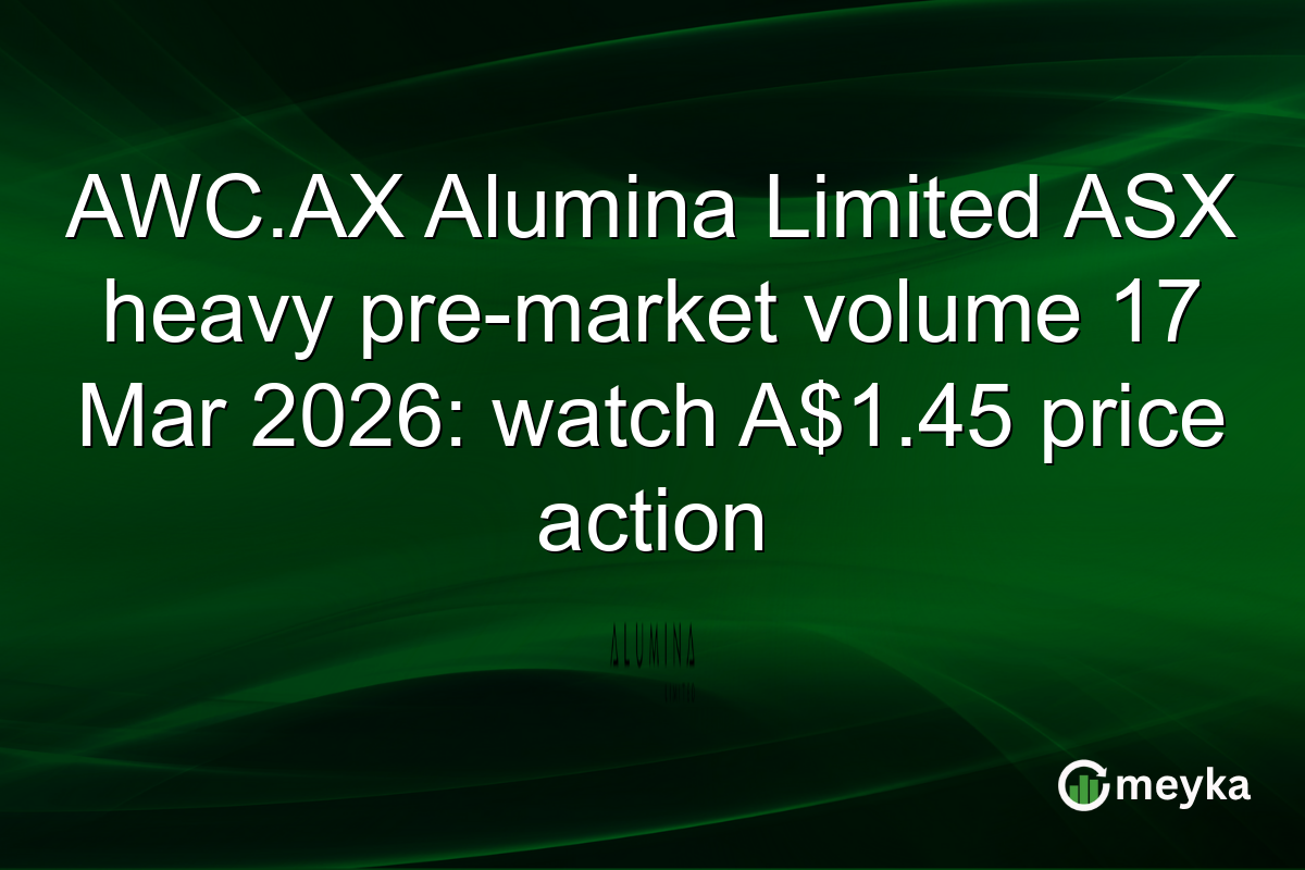 AWC.AX Alumina Limited ASX heavy pre-market volume 17 Mar 2026: watch A$1.45 price action