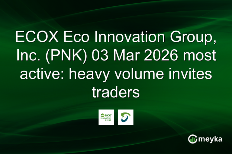 ECOX Eco Innovation Group, Inc. (PNK) 03 Mar 2026 most active: heavy volume invites traders