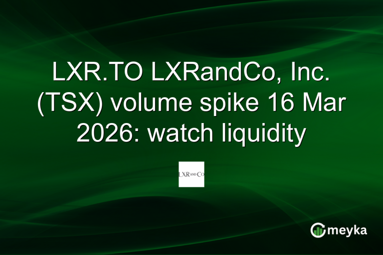 LXR.TO LXRandCo, Inc. (TSX) volume spike 16 Mar 2026: watch liquidity