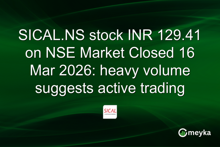 SICAL.NS stock INR 129.41 on NSE Market Closed 16 Mar 2026: heavy volume suggests active trading