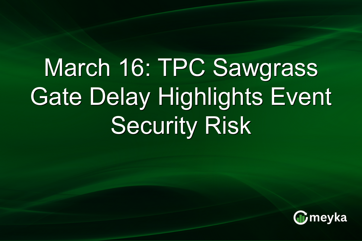 March 16: TPC Sawgrass Gate Delay Highlights Event Security Risk