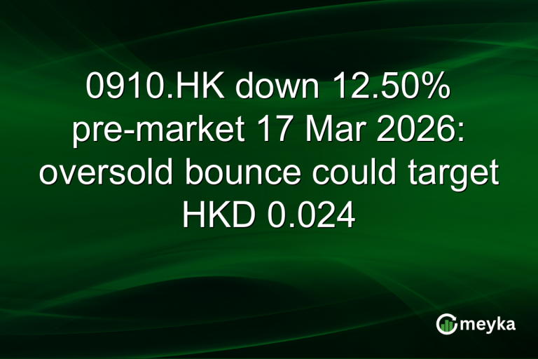 0910.HK down 12.50% pre-market 17 Mar 2026: oversold bounce could target HKD 0.024
