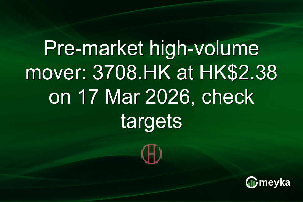 Pre-market high-volume mover: 3708.HK at HK$2.38 on 17 Mar 2026, check targets