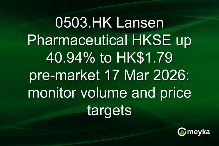 0503.HK Lansen Pharmaceutical HKSE up 40.94% to HK$1.79 pre-market 17 Mar 2026: monitor volume and price targets