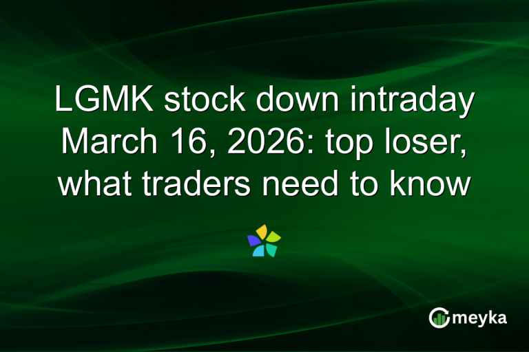 LGMK stock down intraday March 16, 2026: top loser, what traders need to know