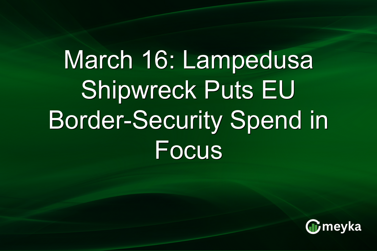 March 16: Lampedusa Shipwreck Puts EU Border-Security Spend in Focus