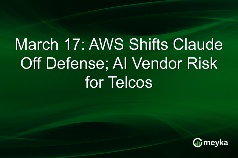 March 17: AWS Shifts Claude Off Defense; AI Vendor Risk for Telcos