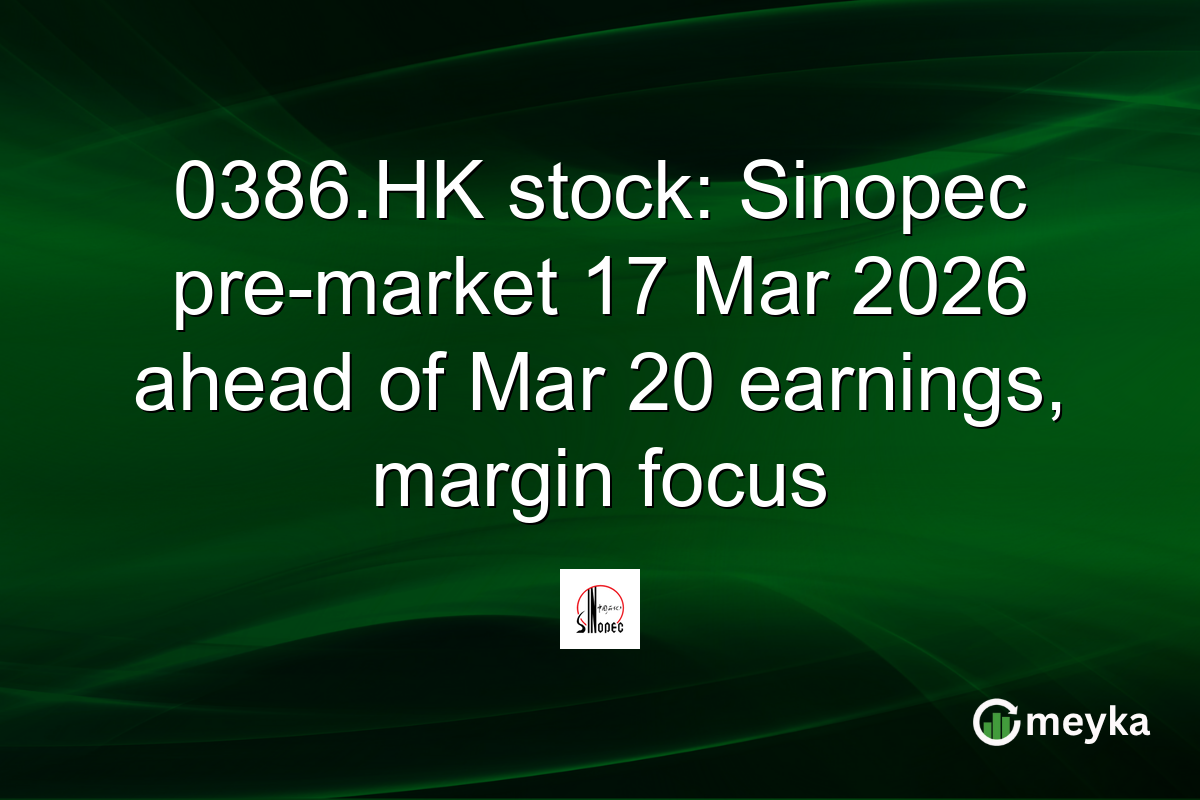 0386.HK stock: Sinopec pre-market 17 Mar 2026 ahead of Mar 20 earnings, margin focus