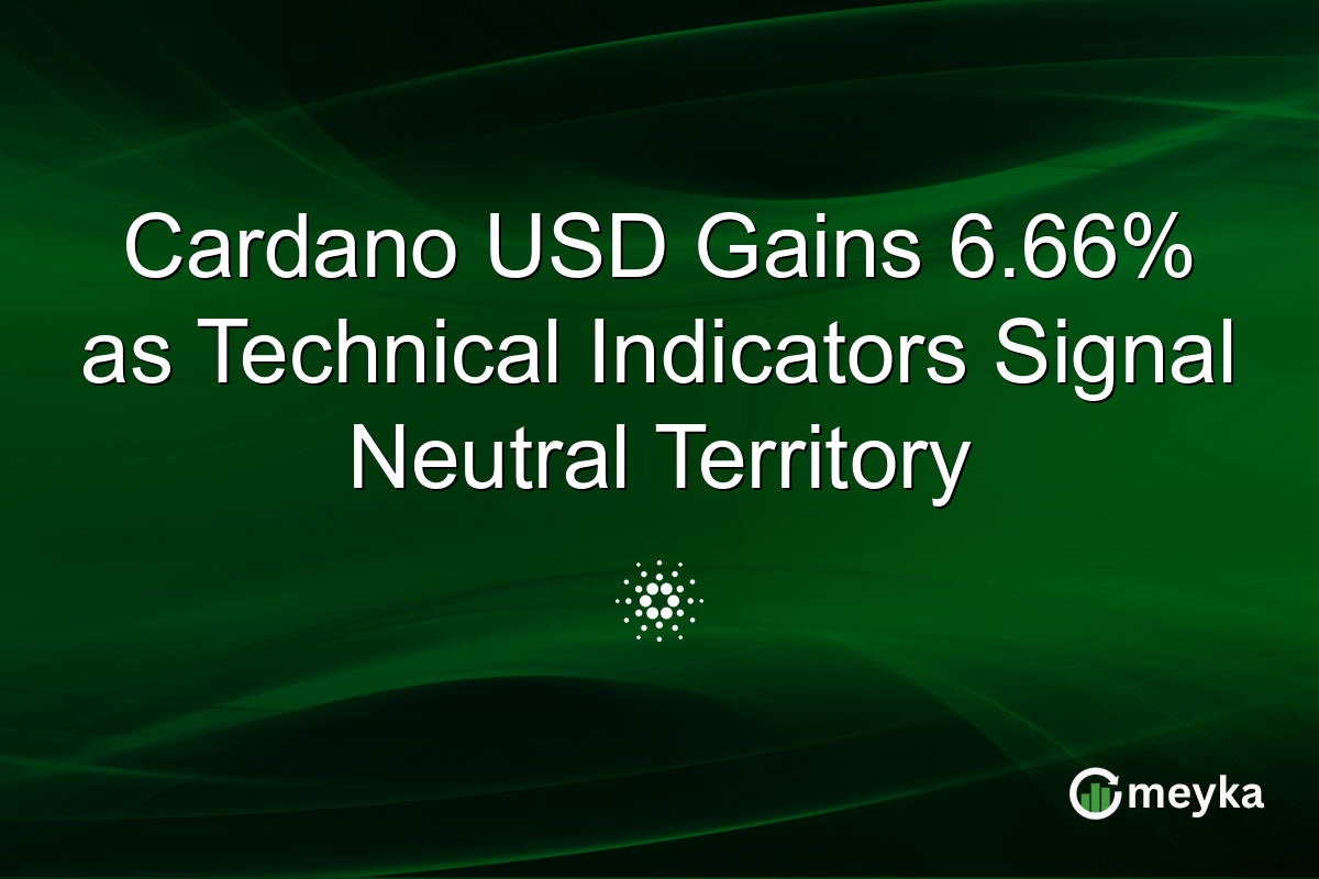 Cardano USD Gains 6.66% as Technical Indicators Signal Neutral Territory