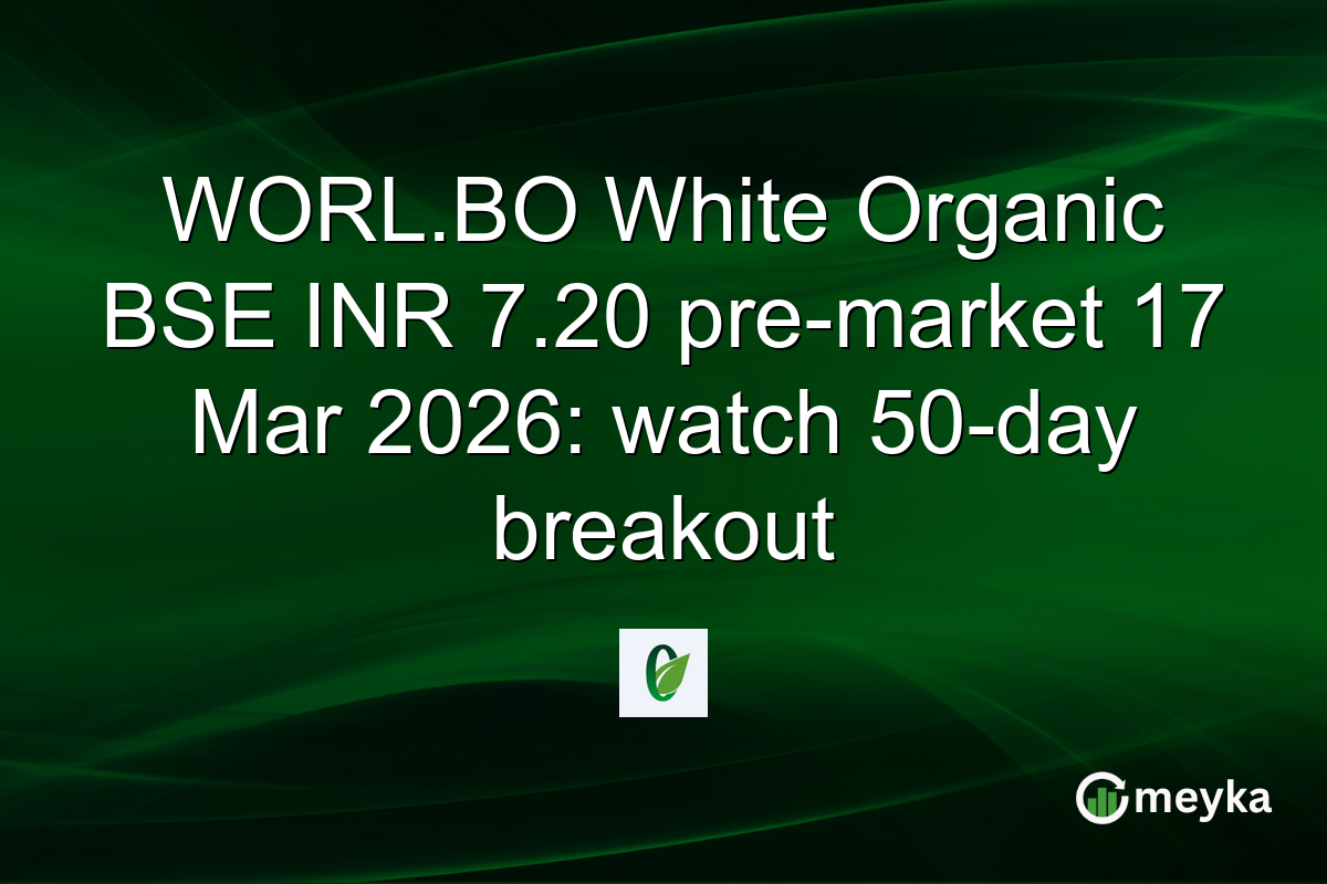 WORL.BO White Organic BSE INR 7.20 pre-market 17 Mar 2026: watch 50-day breakout