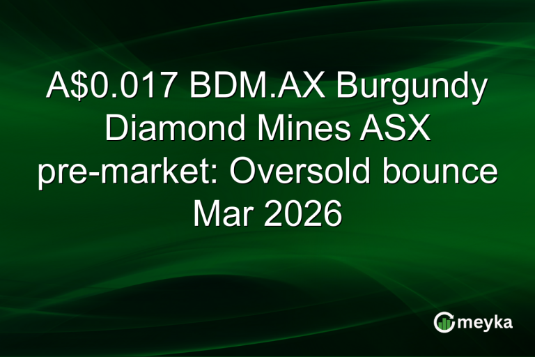 A$0.017 BDM.AX Burgundy Diamond Mines ASX pre-market: Oversold bounce Mar 2026