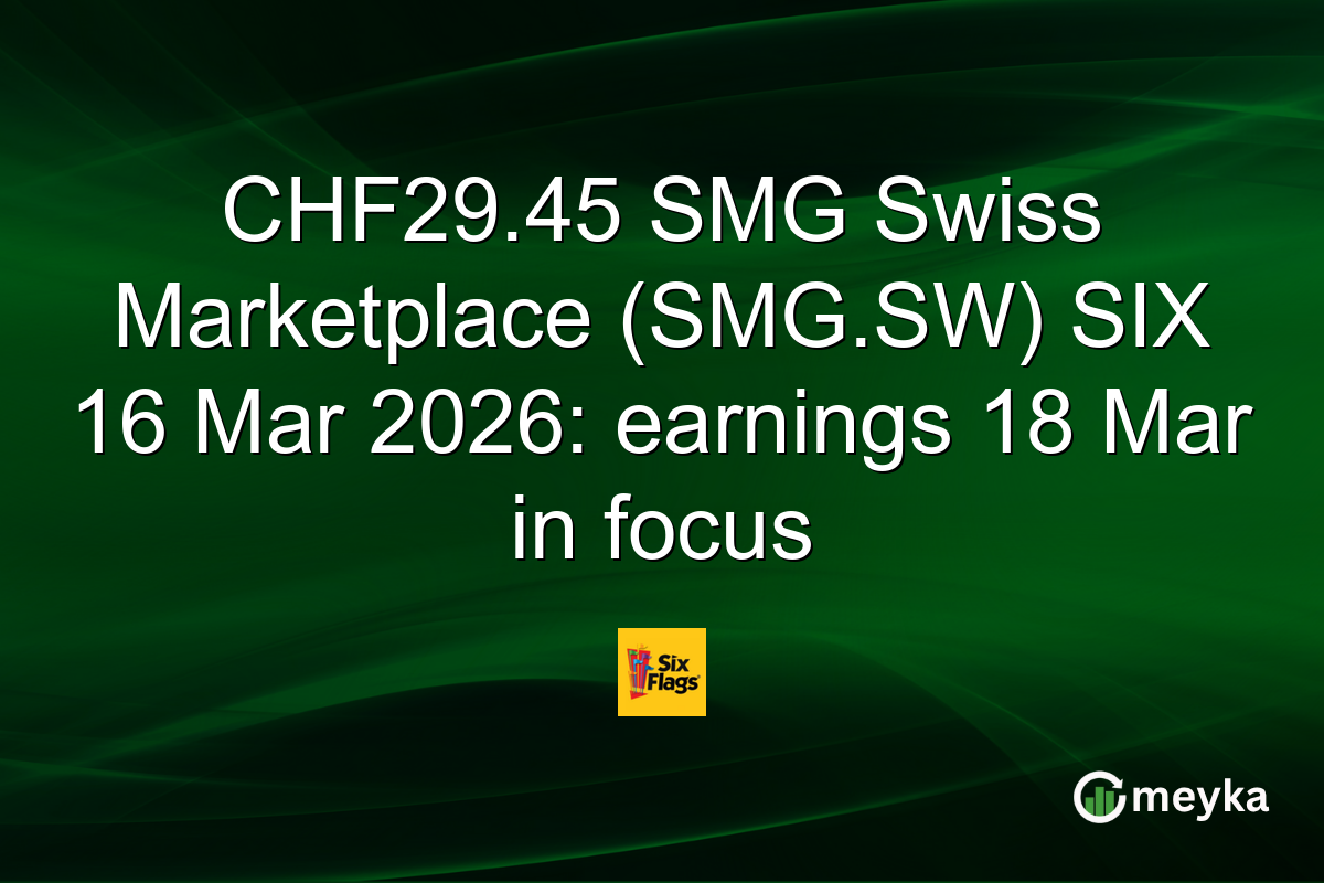 CHF29.45 SMG Swiss Marketplace (SMG.SW) SIX 16 Mar 2026: earnings 18 Mar in focus