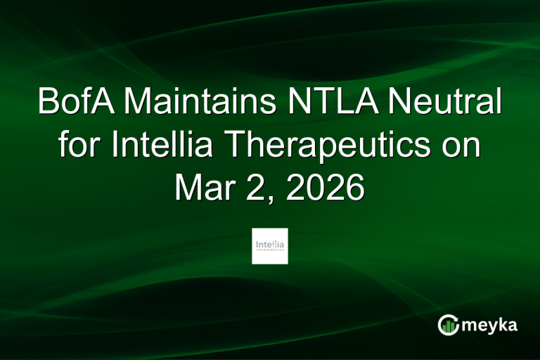 BofA Maintains NTLA Neutral for Intellia Therapeutics on Mar 2, 2026