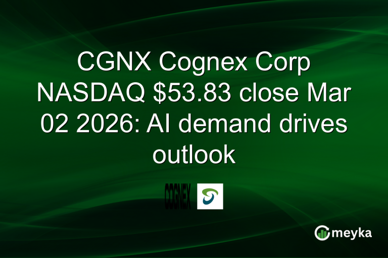 CGNX Cognex Corp NASDAQ $53.83 close Mar 02 2026: AI demand drives outlook