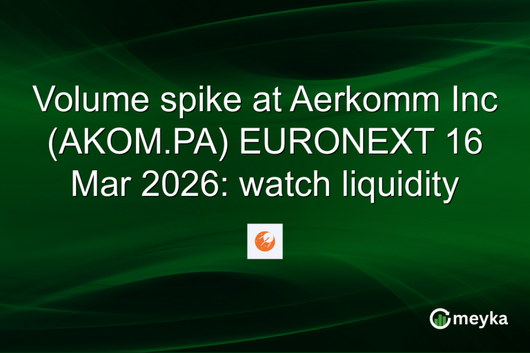 Volume spike at Aerkomm Inc (AKOM.PA) EURONEXT 16 Mar 2026: watch liquidity