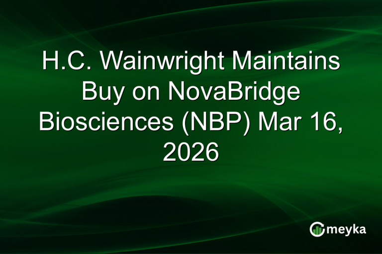 H.C. Wainwright Maintains Buy on NovaBridge Biosciences (NBP) Mar 16, 2026