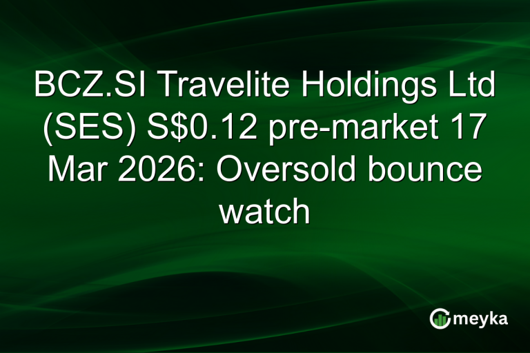 BCZ.SI Travelite Holdings Ltd (SES) S$0.12 pre-market 17 Mar 2026: Oversold bounce watch