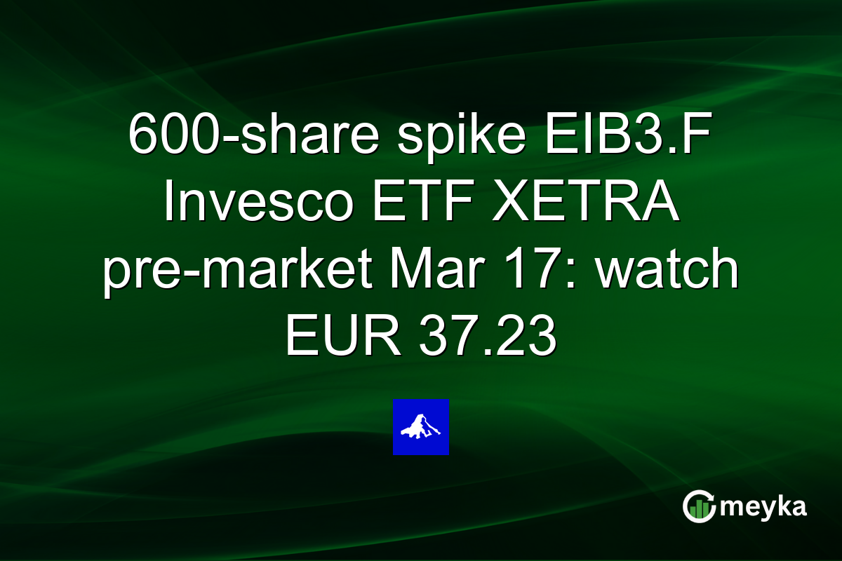 600-share spike EIB3.F Invesco ETF XETRA pre-market Mar 17: watch EUR 37.23