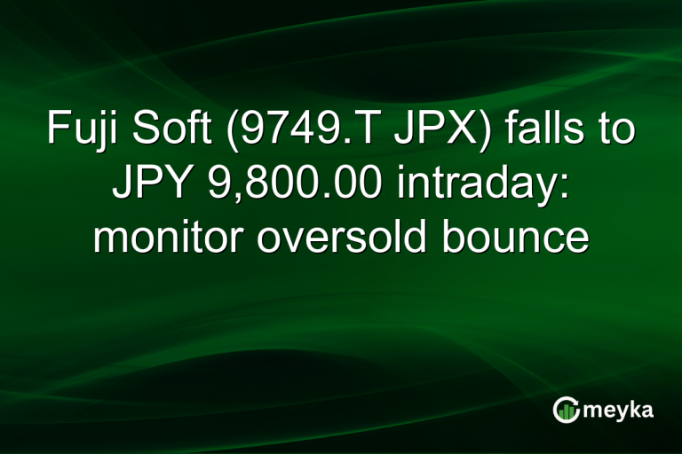 Fuji Soft (9749.T JPX) falls to JPY 9,800.00 intraday: monitor oversold bounce