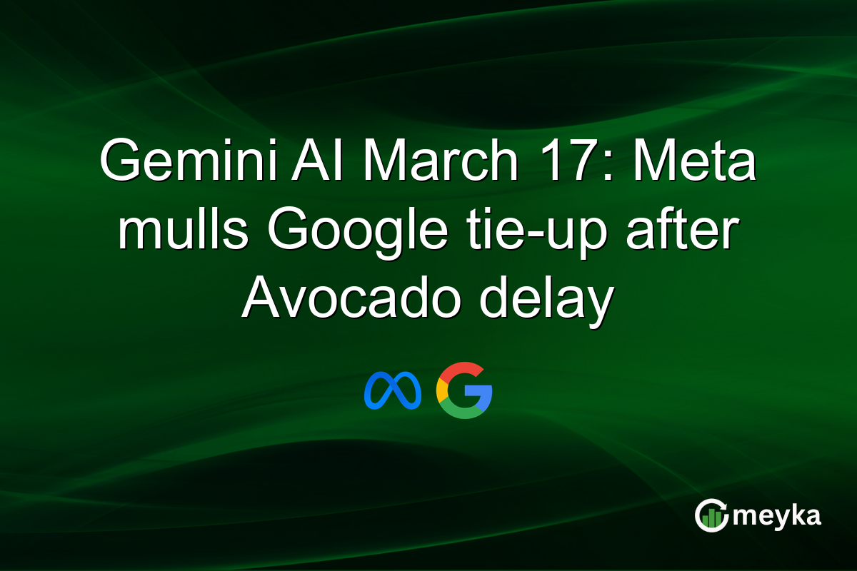 Gemini AI March 17: Meta mulls Google tie-up after Avocado delay