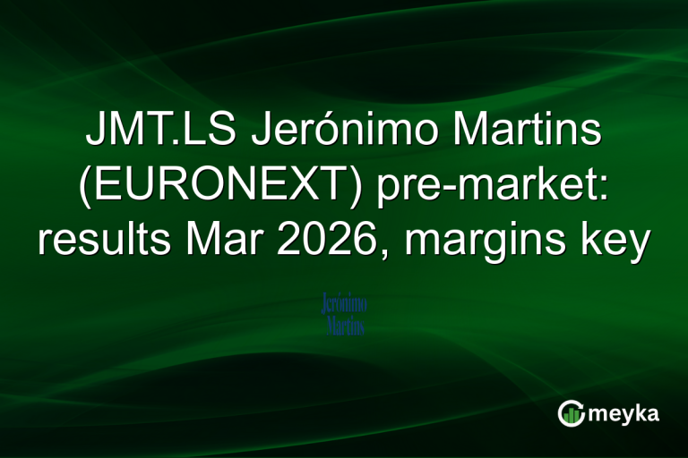 JMT.LS Jerónimo Martins (EURONEXT) pre-market: results Mar 2026, margins key