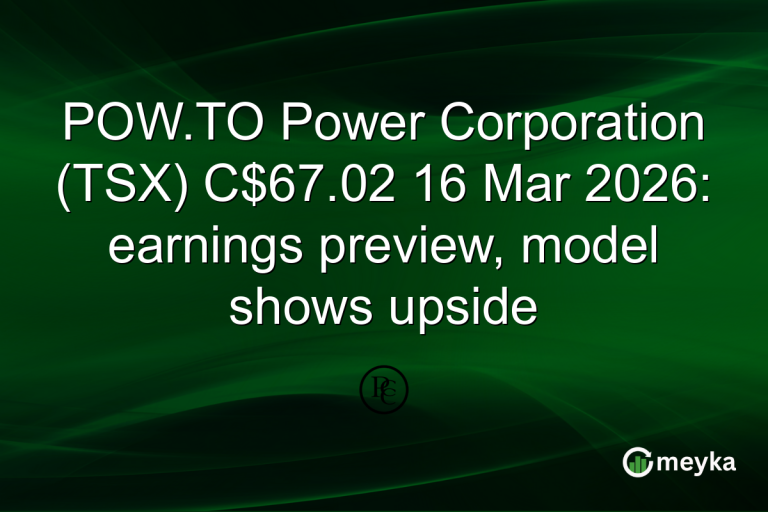 POW.TO Power Corporation (TSX) C$67.02 16 Mar 2026: earnings preview, model shows upside