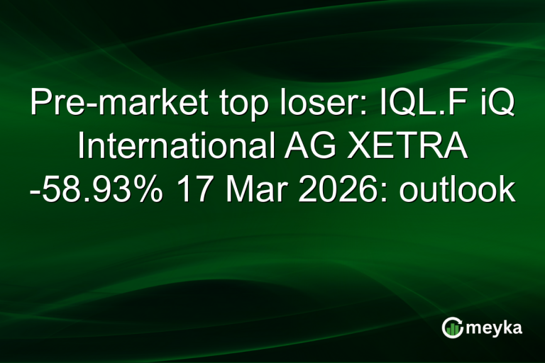 Pre-market top loser: IQL.F iQ International AG XETRA -58.93% 17 Mar 2026: outlook