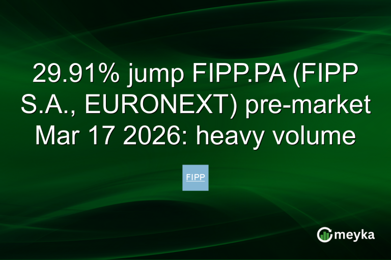29.91% jump FIPP.PA (FIPP S.A., EURONEXT) pre-market Mar 17 2026: heavy volume