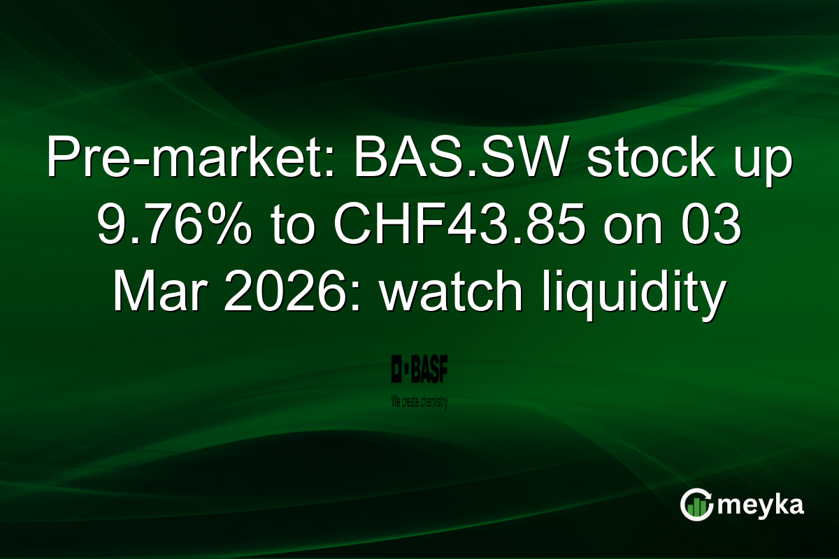 Pre-market: BAS.SW stock up 9.76% to CHF43.85 on 03 Mar 2026: watch liquidity