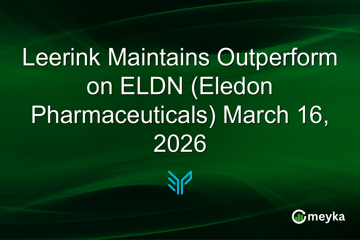Leerink Maintains Outperform on ELDN (Eledon Pharmaceuticals) March 16, 2026