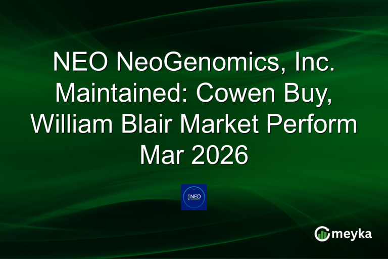 NEO NeoGenomics, Inc. Maintained: Cowen Buy, William Blair Market Perform Mar 2026