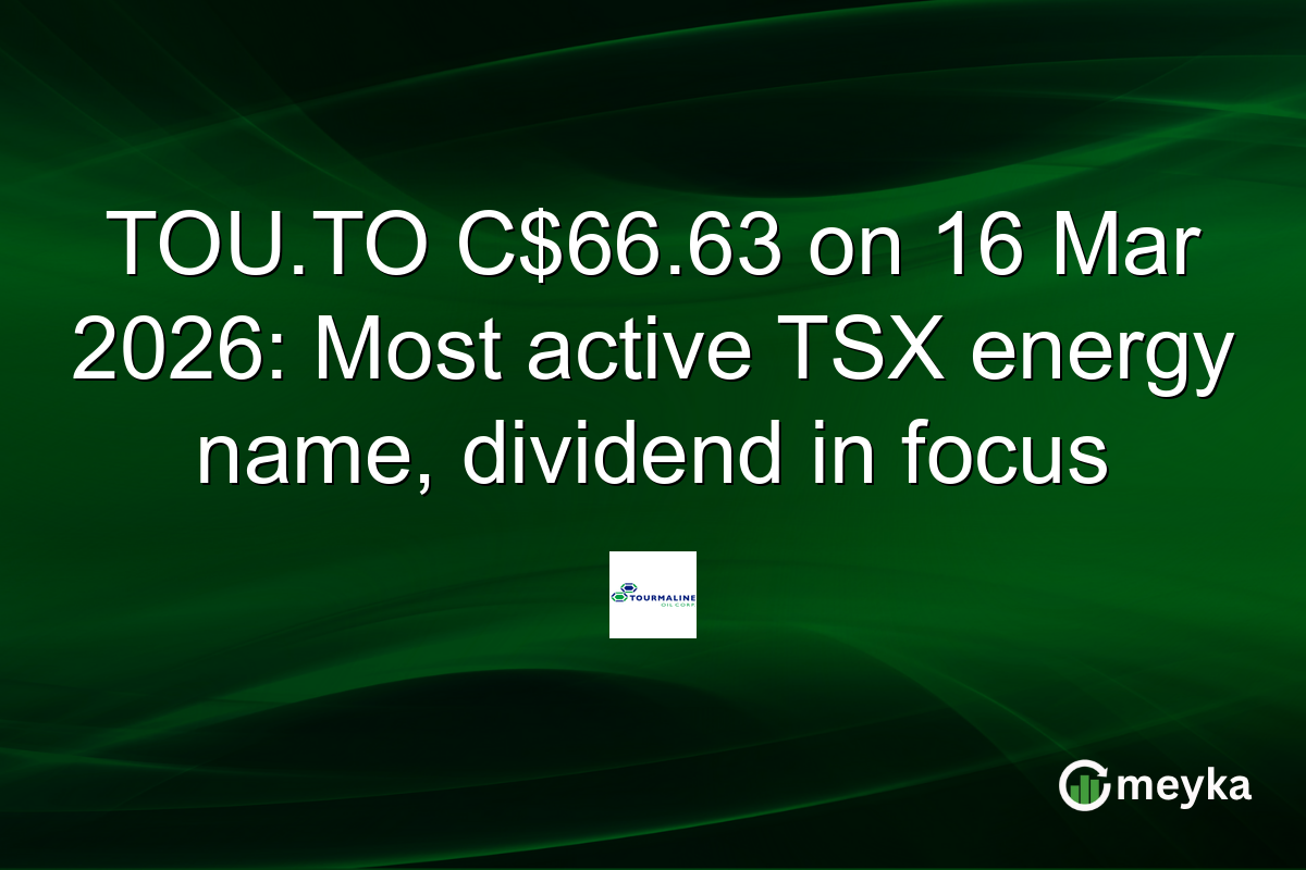 TOU.TO C$66.63 on 16 Mar 2026: Most active TSX energy name, dividend in focus
