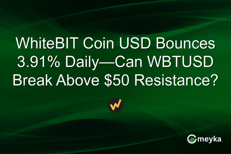 WhiteBIT Coin USD Bounces 3.91% Daily—Can WBTUSD Break Above $50 Resistance?