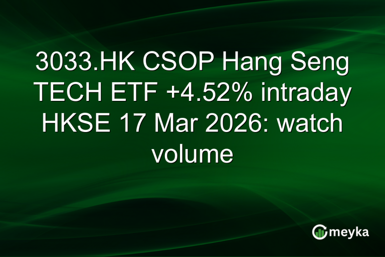 3033.HK CSOP Hang Seng TECH ETF +4.52% intraday HKSE 17 Mar 2026: watch volume