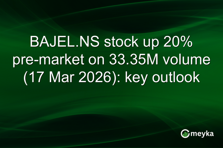 BAJEL.NS stock up 20% pre-market on 33.35M volume (17 Mar 2026): key outlook