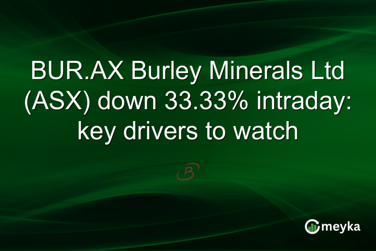 BUR.AX Burley Minerals Ltd (ASX) down 33.33% intraday: key drivers to watch