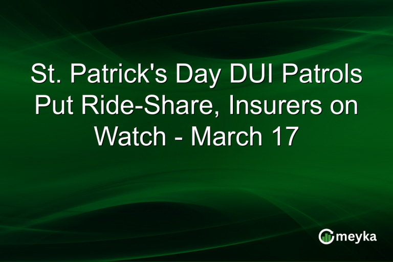 St. Patrick's Day DUI Patrols Put Ride-Share, Insurers on Watch - March 17