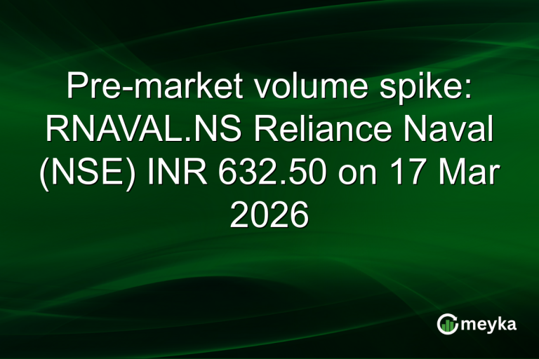 Pre-market volume spike: RNAVAL.NS Reliance Naval (NSE) INR 632.50 on 17 Mar 2026