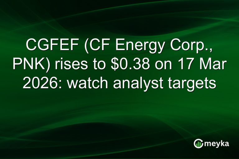 CGFEF (CF Energy Corp., PNK) rises to $0.38 on 17 Mar 2026: watch analyst targets