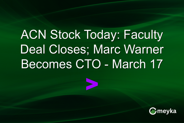ACN Stock Today: Faculty Deal Closes; Marc Warner Becomes CTO - March 17