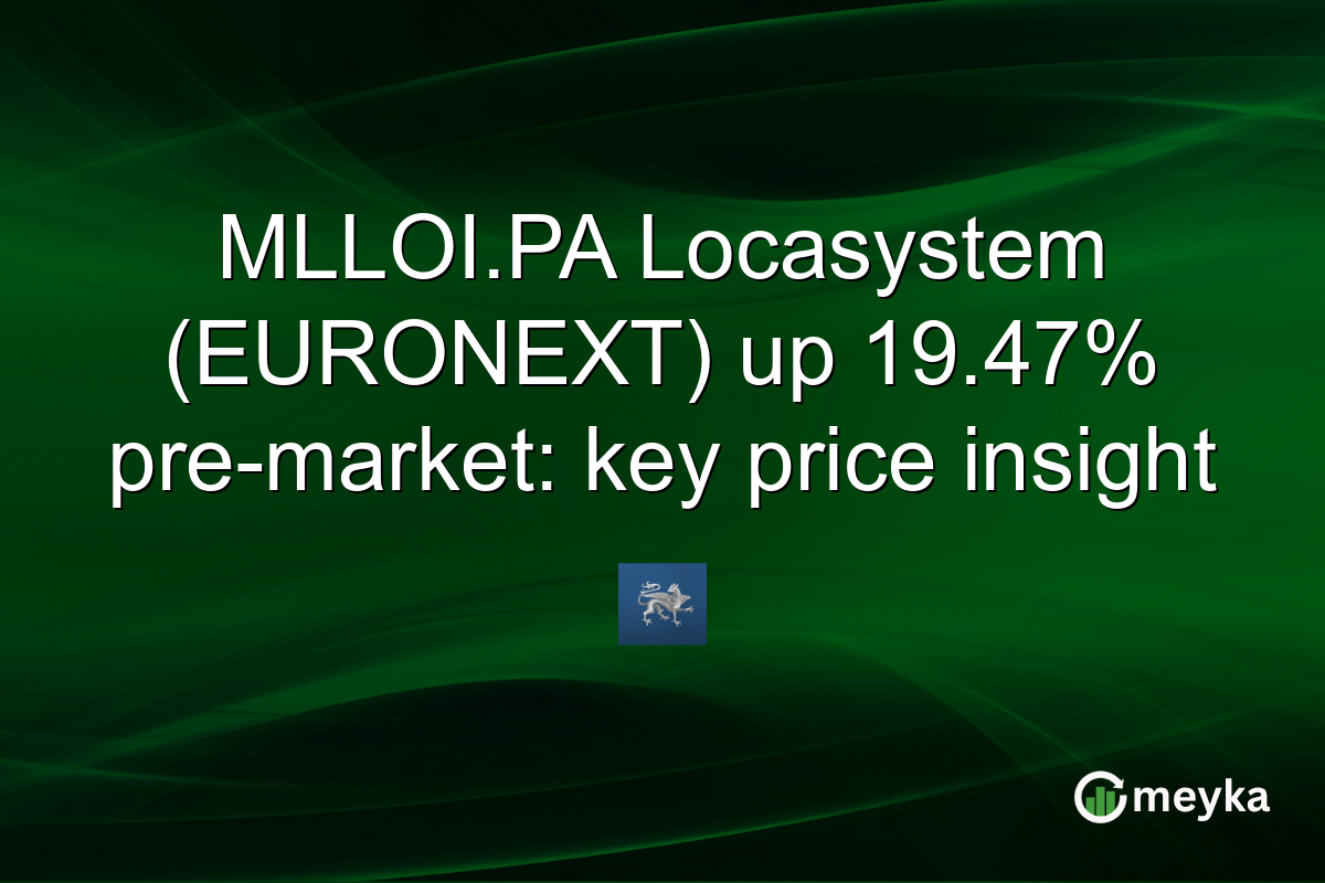 MLLOI.PA Locasystem (EURONEXT) up 19.47% pre-market: key price insight