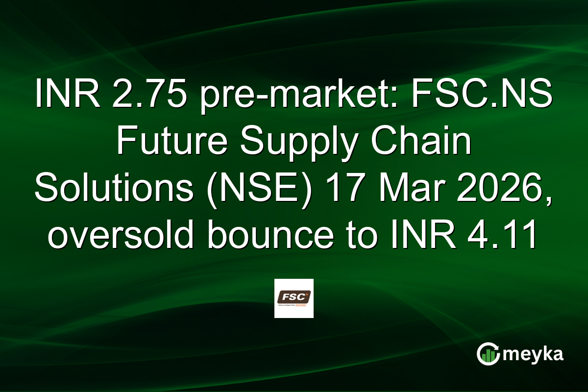 INR 2.75 pre-market: FSC.NS Future Supply Chain Solutions (NSE) 17 Mar 2026, oversold bounce to INR 4.11