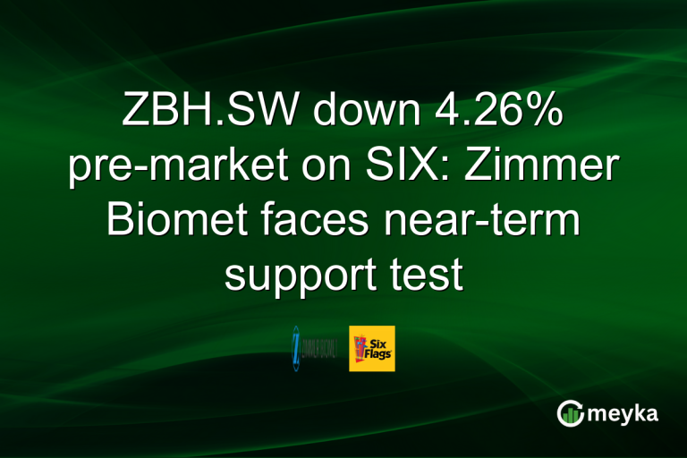ZBH.SW down 4.26% pre-market on SIX: Zimmer Biomet faces near-term support test